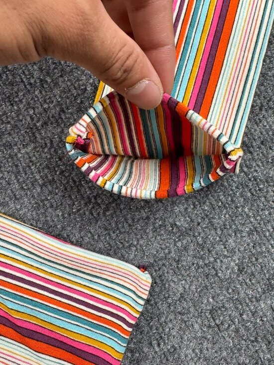 MISSONI Unisex Signature Multi-Color Striped Knit Scarf / Hair Headband Wrap main image 3